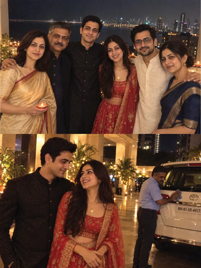 A16: two photographs from Diwali 2016 of the Raizada family
